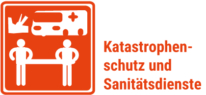 Button Thema: Katastrophenschutz und Sanitätsdienste